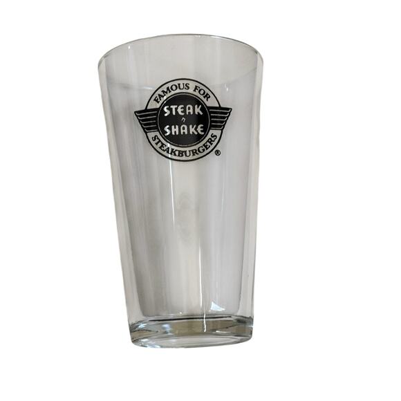 VTG Steak N Shake Food Famous For Steak burgers Restaurant Fountain Beer Glass - Picture 1 of 5